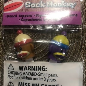 Sock Monkey Pencil Toppers